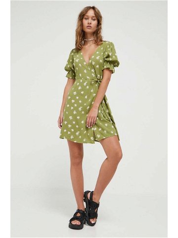 Šaty Billabong zelená barva mini
