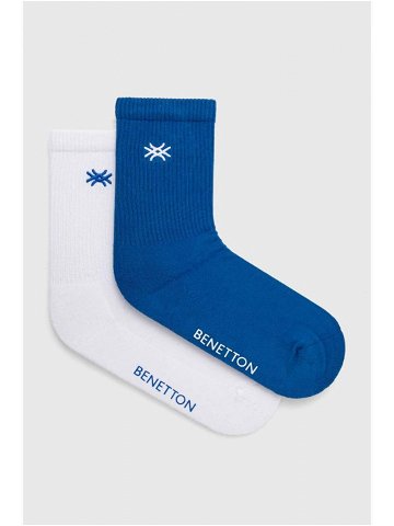 Ponožky United Colors of Benetton 2-pack tmavomodrá barva