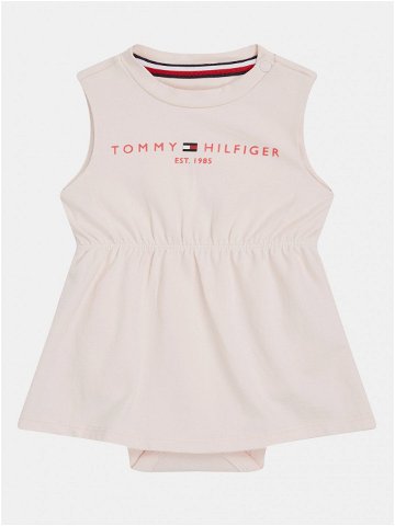 Světle růžové holčičí šaty Tommy Hilfiger