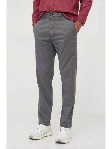 Kalhoty Pepe Jeans Nils pánské šedá barva ve střihu chinos