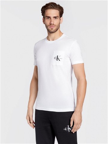 Calvin Klein Jeans T-Shirt J30J320936 Bílá Slim Fit