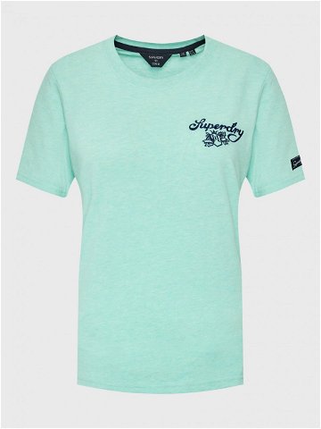 Superdry T-Shirt Vintage Pride In Craft W1010784A Zelená Regular Fit
