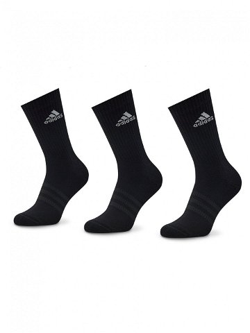 Adidas Sada 3 párů vysokých ponožek unisex Cushioned Crew IC1310 Černá