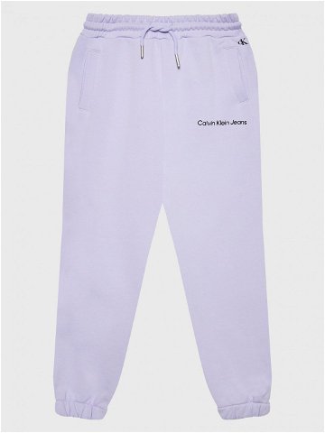 Calvin Klein Jeans Teplákové kalhoty Logo IG0IG01509 Fialová Relaxed Fit