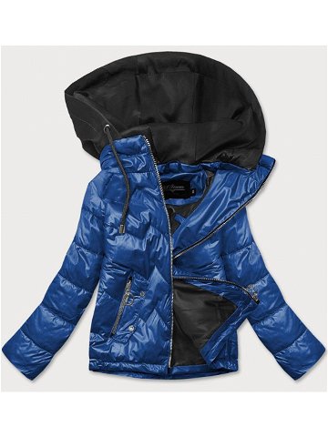 Modro černá dámská bunda s kapucí BH2003 odcienie niebieskiego XL 42