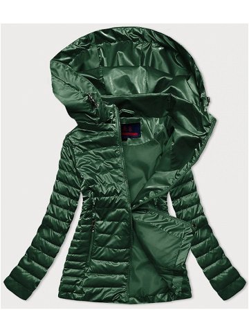 Zelená dámská bunda s kapucí 2021-11 odcienie zieleni XL 42
