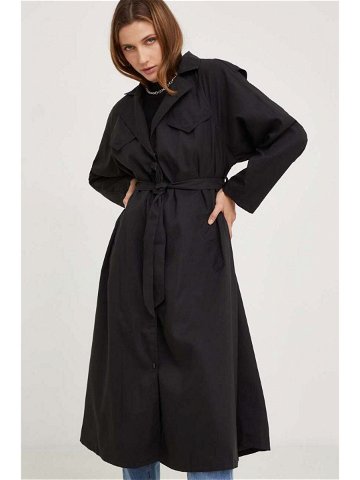 Trench kabát Answear Lab dámský černá barva přechodný