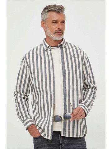 Košile Pepe Jeans Crivitz šedá barva regular s límečkem button-down