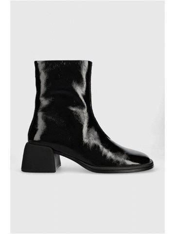 Kožené kotníkové boty Vagabond Shoemakers ANSIE dámské černá barva na podpatku 5445 060 20