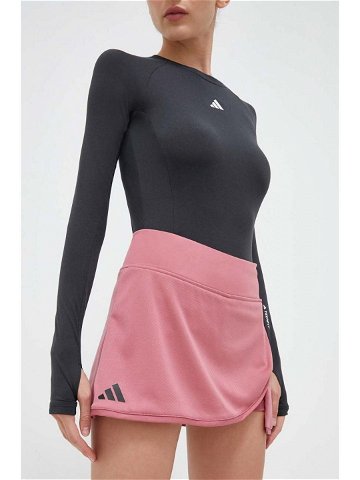 Sportovní sukně adidas Performance Club růžová barva mini