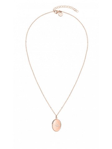 Tamaris Elegantní bronzový náhrdelník s medailonem TJ-0097-N-50