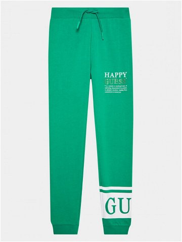 Guess Teplákové kalhoty J3YQ11 KA6R4 Zelená Regular Fit