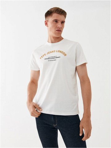 Pepe Jeans T-Shirt Waddon PM508948 Bílá Regular Fit