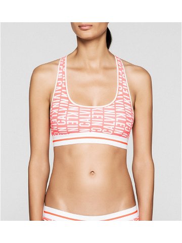 Sportovní podprsenka Bralette Modern Cotton QF1512E – Calvin Klein oranžová-bílá M