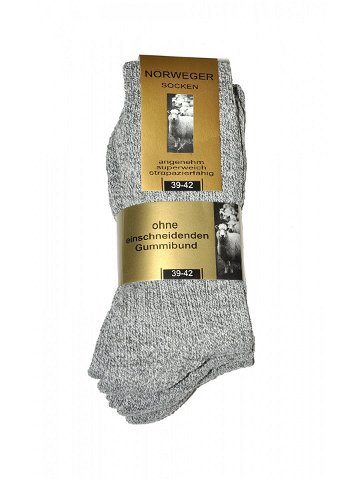 Pánské ponožky WiK Norweger Wolle art 20110 A 3 melanžově šedá 39-42