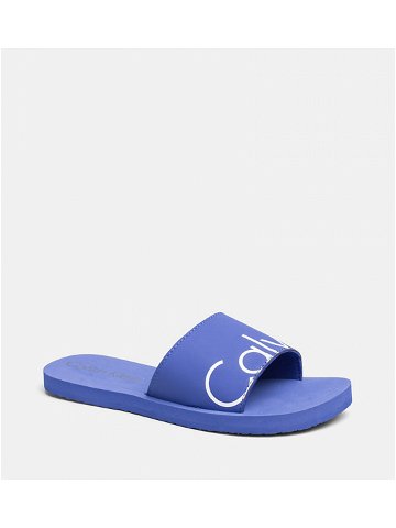 Pantofle KW0KW00398-038 modrá – Calvin Klein 41 42 Modrá