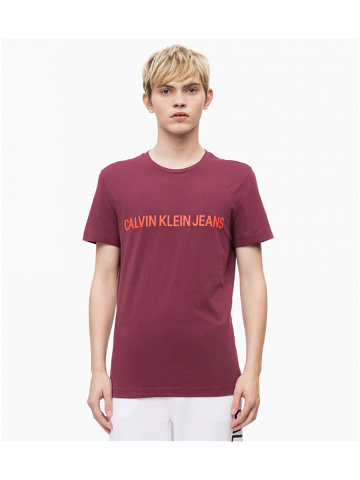 Pánské tričko OU39 vínová – Calvin Klein vínová M