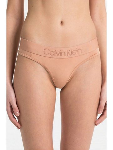 Dámské tanga QF4942E-YUT tělová – Calvin Klein tělová XS