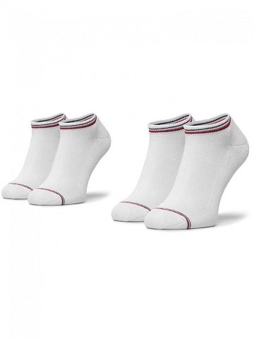 Tommy Hilfiger Sada 2 párů pánských nízkých ponožek 100001093 Bílá