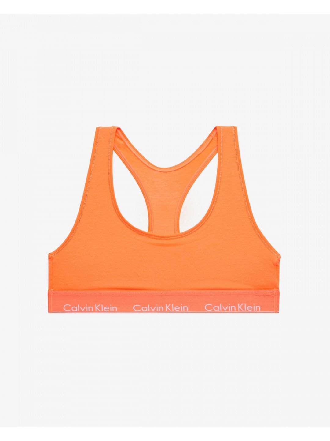 Sportovní podprsenka QF1659E-6TQ oranžová – Calvin Klein oranžová XS