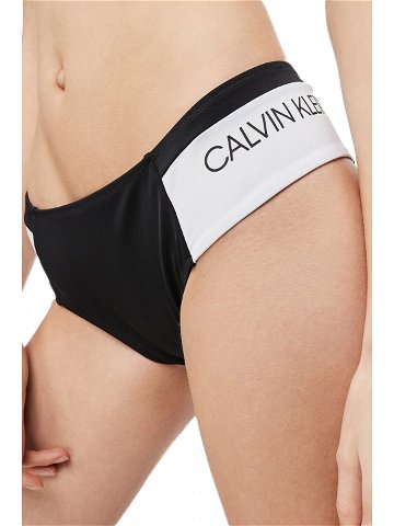 Spodní díl plavek KW0KW00841-BEH černobílá – Calvin Klein L černá-bílá