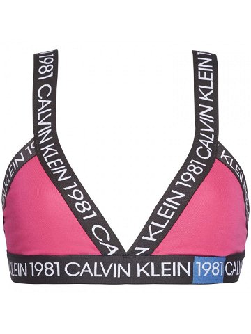 Podprsenka bez kostice QF5447E-8ZK růžovočerná Calvin Klein růžovo černá XS