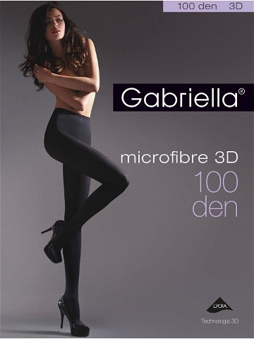 Dámské punčochové kalhoty Gabriella Microfibre 3D 119 5-XL 100 den nero černá 5-XL