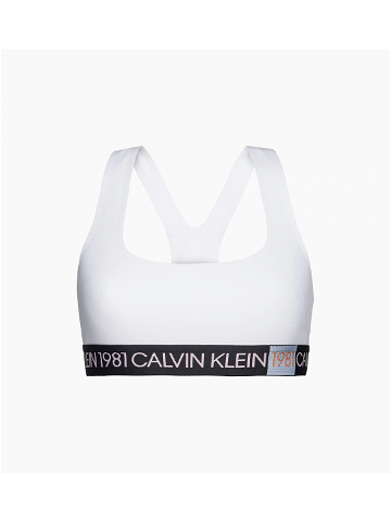 Podprsenka bez kostice QF5577E-100 bílá – Calvin Klein bílá XS