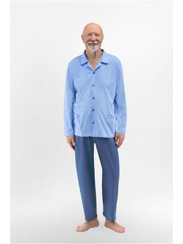 Pánské rozepínané pyžamo 403 ANTONI tmavě modrá L