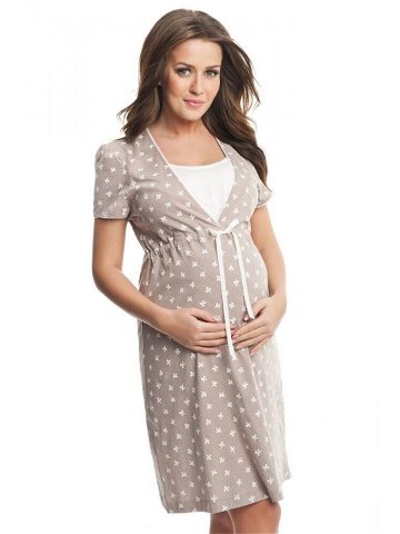 Kojicí a těhotenská noční košile Beáta béžová Béžová XXL