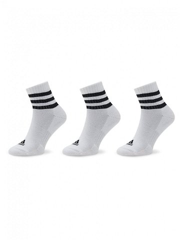 Adidas Sada 3 párů vysokých ponožek unisex 3S C Spw Mid 3P HT3456 Bílá