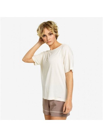 Dámské triko na spaní QS6408E-101 béžová – Calvin Klein béžová XL