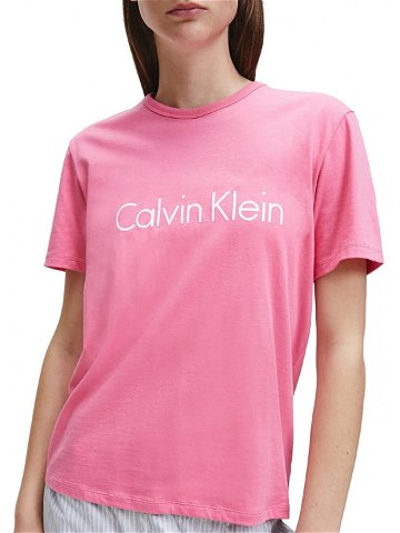 Dámské triko na spaní QS6105E-AD5 růžová – Calvin Klein M růžova