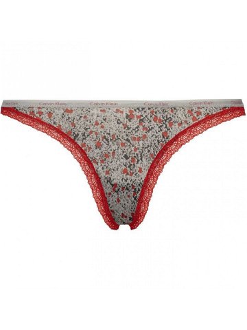 Kalhotky D3447E-DTZ šedočervená – Calvin Klein šedo-červená XS