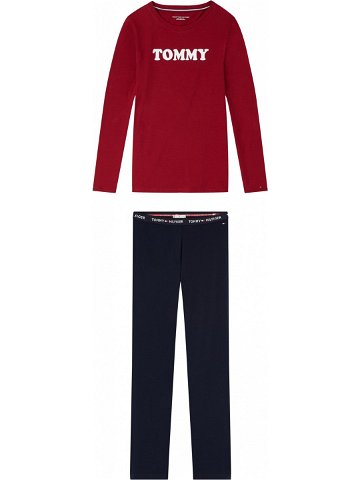 Pánské pyžamo UW0UW01929-0WG červenomodrá – Tommy Hilfiger červeno-modrá S