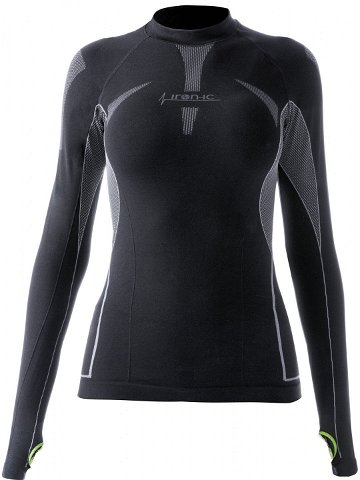 Dámské sportovní tričko s dlouhým rukávem IRON-IC – černá Barva Černá Velikost XS S