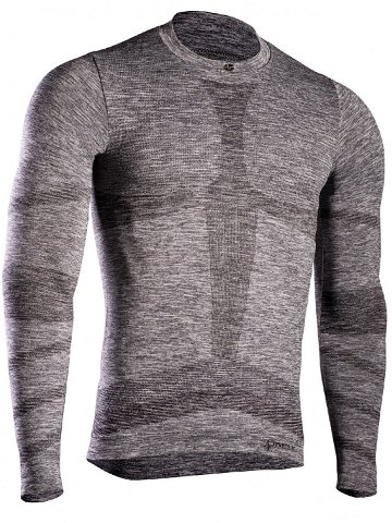 Pánské termo triko s dlouhým rukávem IRON-IC fleece – šedá Barva Šedá-IRN Velikost S M