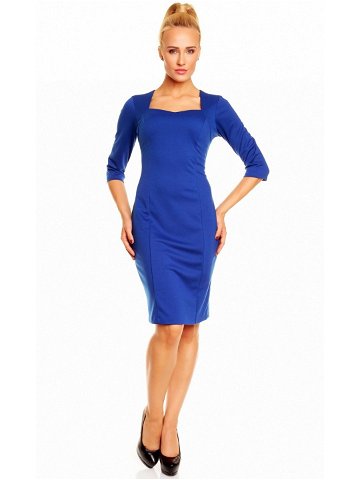 Společenské a casual šaty DIANA středně dlouhé modré – Modrá M L – Lental 40 Královská modř