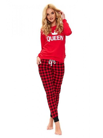 Dámské pyžamo Queen červené dlouhé červená M