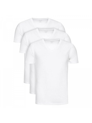 Pánské tričko 000NB4012E 100 3pk bílá – Calvin Klein L bílá potisk