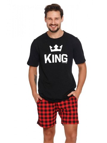 Krátké pánské pyžamo King černé černá L