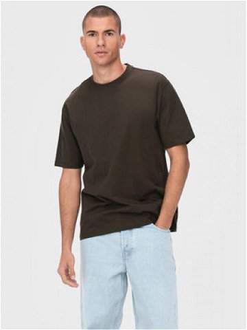 Only & Sons T-Shirt Fred 22022532 Hnědá Relaxed Fit