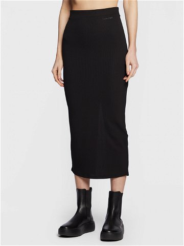Calvin Klein Midi sukně Q-Nova K20K205339 Černá Slim Fit