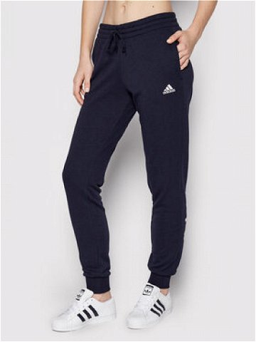 Adidas Teplákové kalhoty Essentials French Terry Logo H07857 Tmavomodrá Slim Fit