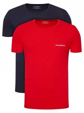 Pánské tričko 2pcs 111267 1P717 76035 černá červená – Emporio Armani XL barevná