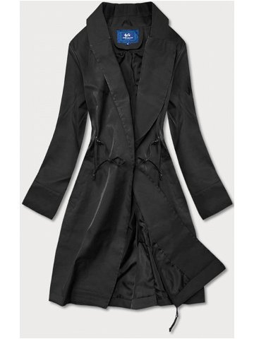 Tenký černý dámský kabát AG5-011 černá XL 42