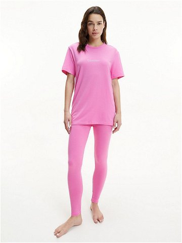 Dámský vrchní pyžamový díl QS6756E – TO3 – Hollywood růžová – Calvin Klein XS