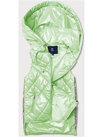 Lesklá dámská vesta v mátové barvě AG3-02 zelená L 40