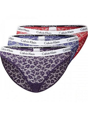 Krajkové kalhotky 3-pack – QD3926E – W5G – Mix barev – Calvin Klein M směs barev