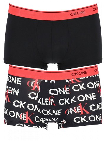 Pánské trenýrky 2pack NB2387A – V7F – Černá červená – Calvin Klein XL černá s červenou